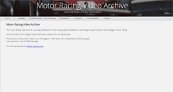 Desktop Screenshot of motorracingvideoarchive.com